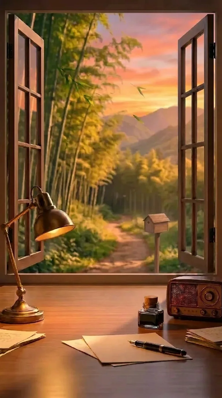 黄昏的窗景，光线渐暗，是想家的时刻